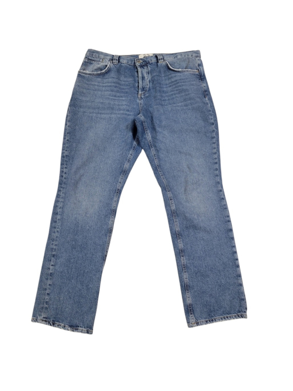 We The Free CRVY Siren Low-Rise Women's Blue Button-Fly Straight-Leg Jeans 32
